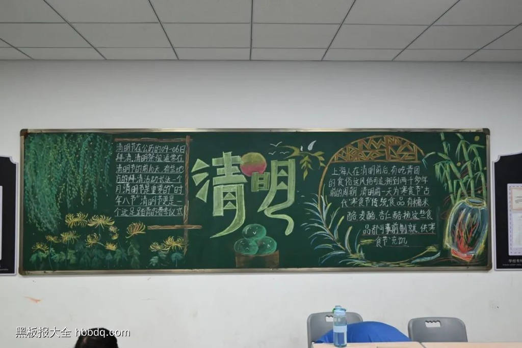 简单又好画的清明节黑板报10张-第8张
