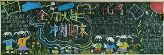 期末冲刺主题黑板报
