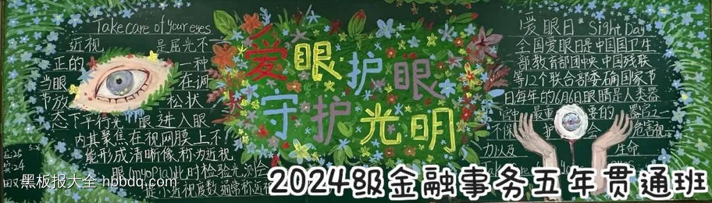 爱眼护眼守护光明黑板报-第1张