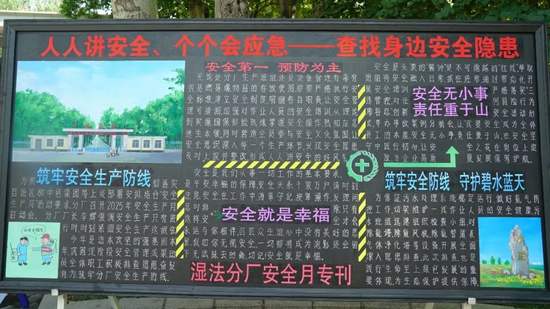 工厂里人人讲安全、个个会应急黑板报