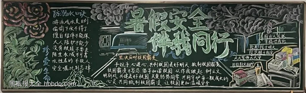 暑假安全，从我做起|防溺水安全教育黑板报-第4张