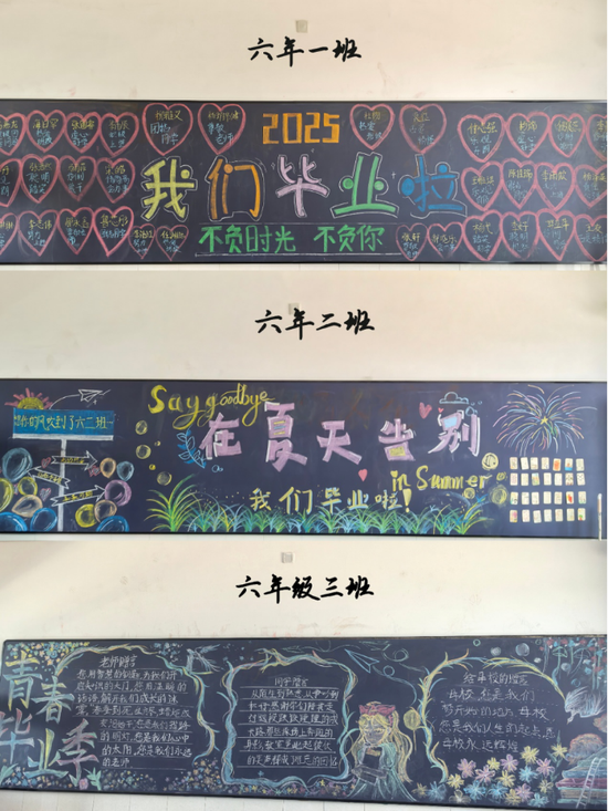 “我们毕业啦”主题黑板报4张