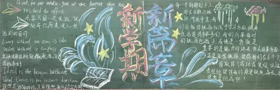 新学期新篇章黑板报