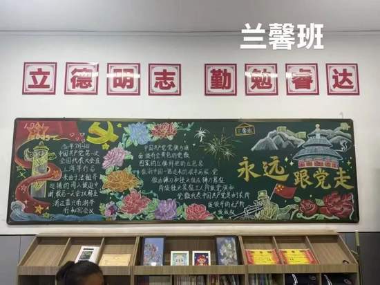 永远跟党走——建党黑板报