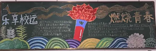 乐享校运燃烧青春黑板报