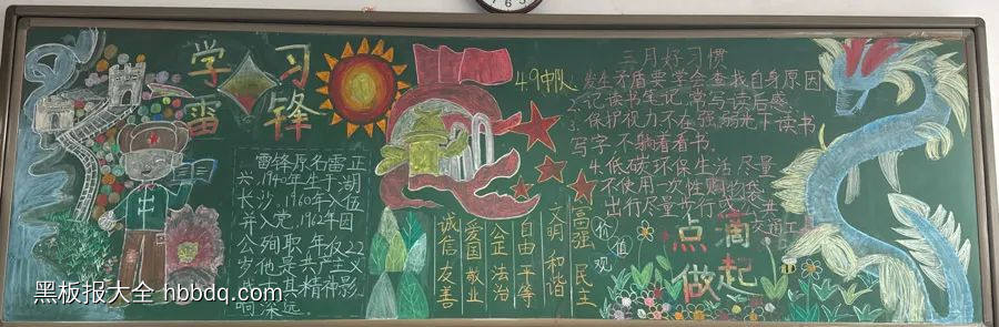 超漂亮的雷锋精神我传承黑板报-第2张