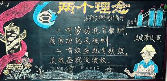 贯彻“两个理念”黑板报