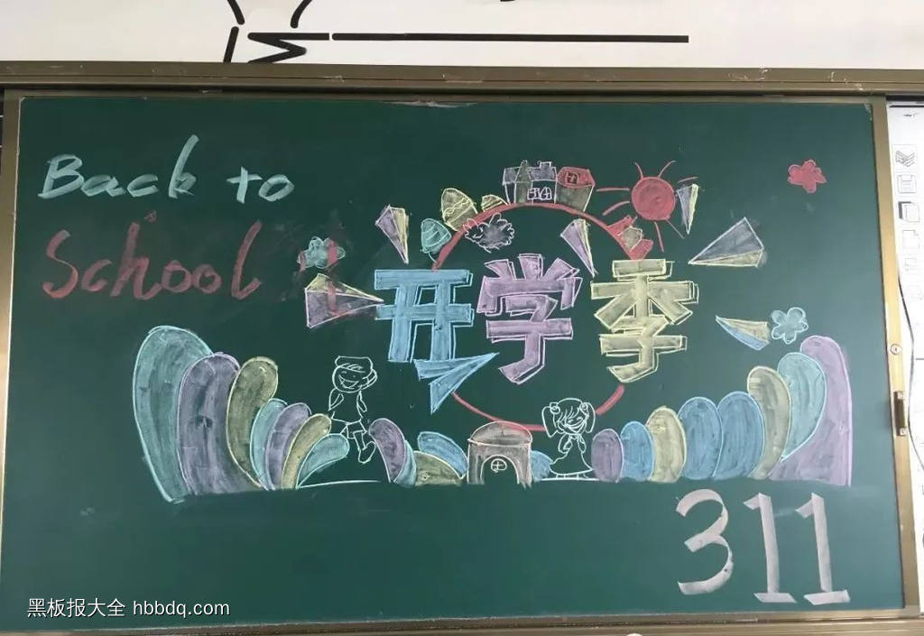 开学季、欢迎回校、开学啦班级文化黑板报-第3张