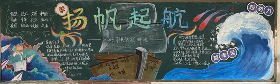 扬帆起航黑板报