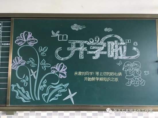 开学季、欢迎回校、开学啦班级文化黑板报