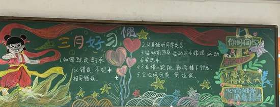 三月好习惯黑板报