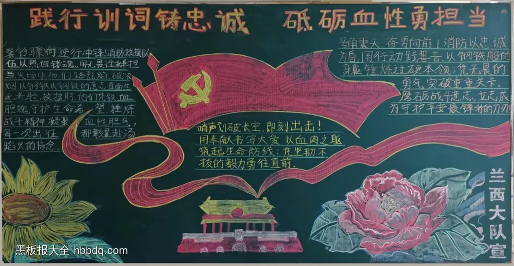 消防大队黑板报-第1张