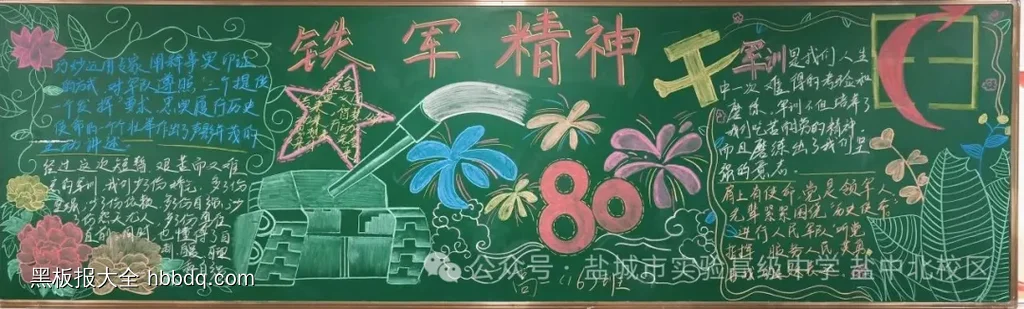 铁军精神黑板报-第1张