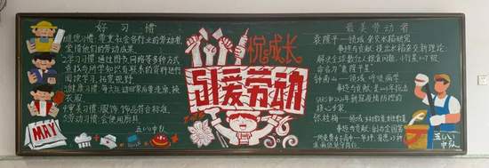 51爱劳动悦成长黑板报