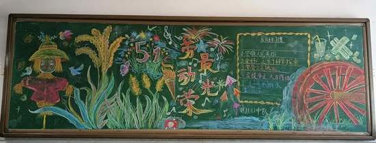 四年级51劳动最光荣黑板报