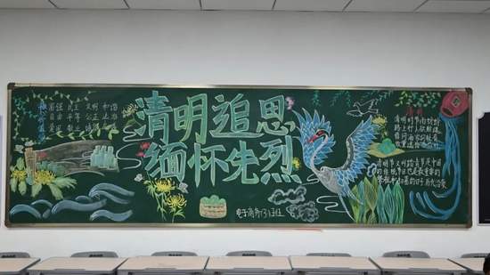 清明追思缅怀先烈黑板报