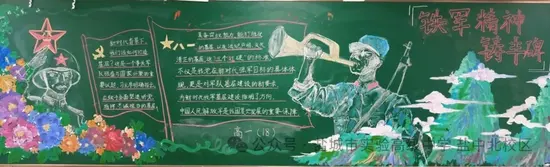 八一铁军精神黑板报