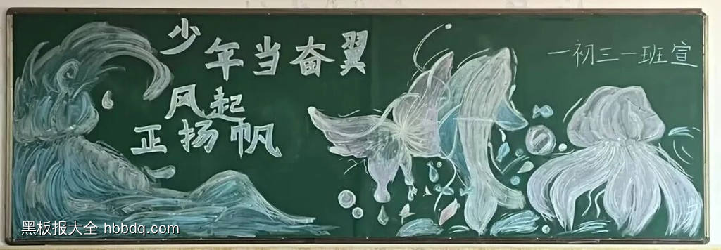 扬帆起航，筑梦未来主题黑板报-第4张