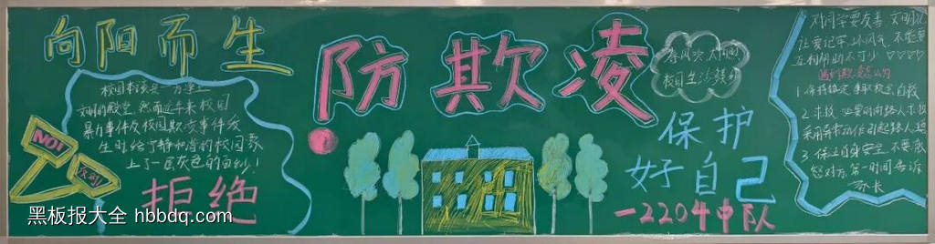 拒绝校园欺凌黑板报-第2张