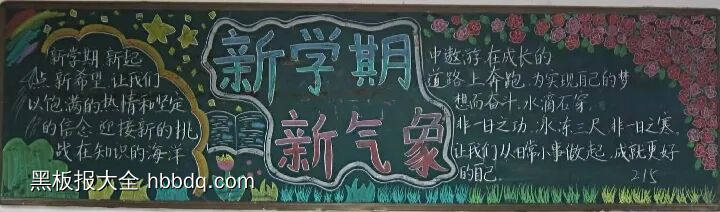 新学期，新气象主题黑板报漂亮5张-第5张