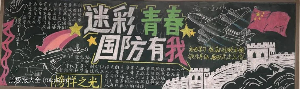 强国有我，铭记历史主题黑板报漂亮11张-第3张