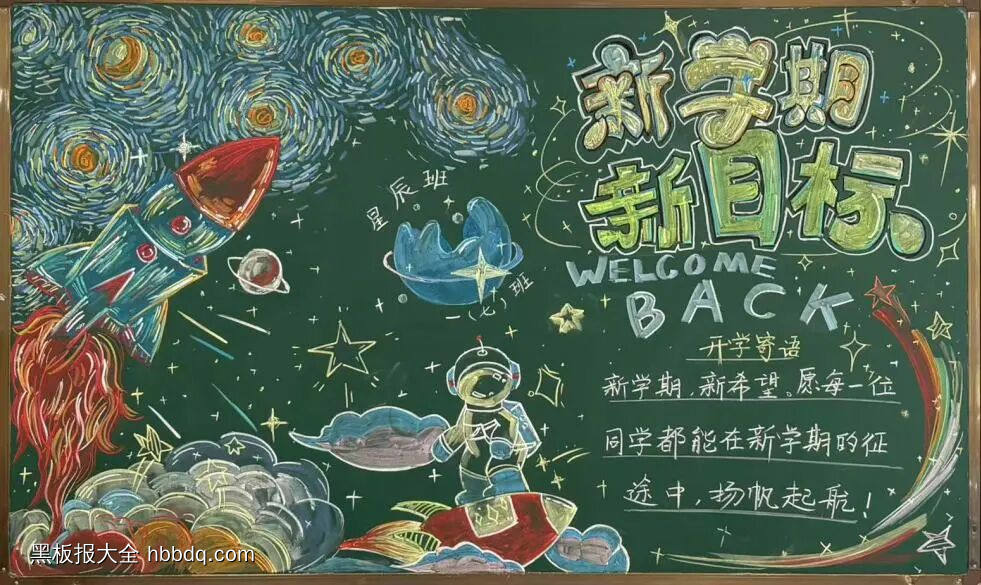 6张欢迎新同学，新学期方寸黑板报-第4张