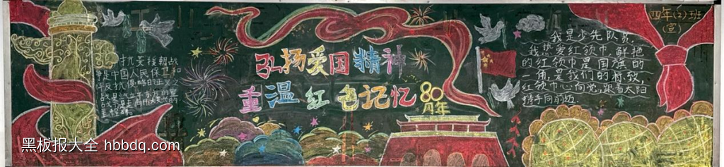 铭记历史 勿忘国耻主题黑板报简单又好看4张-第4张