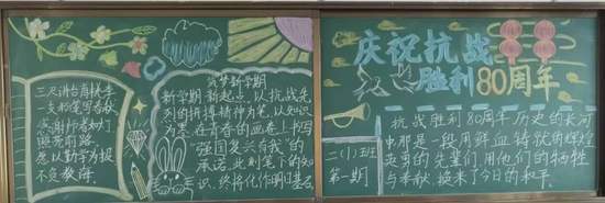 9.3抗战胜利80周年黑板报