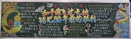 盛世华诞，铭记历史主题黑板报
