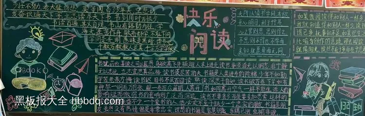 快乐阅读黑板报-第1张