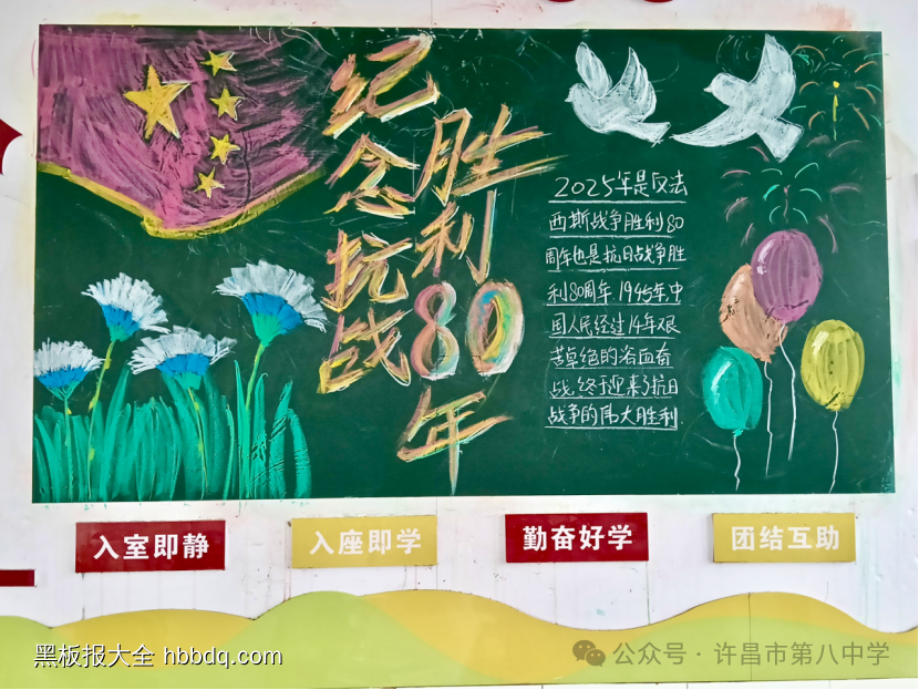 纪念抗战胜利80年主题黑板报-第2张
