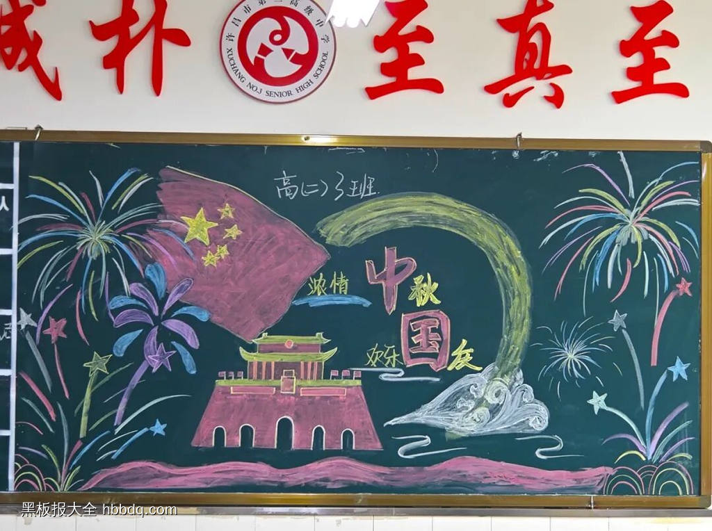 国庆主题黑板报简单又好画4张-第4张