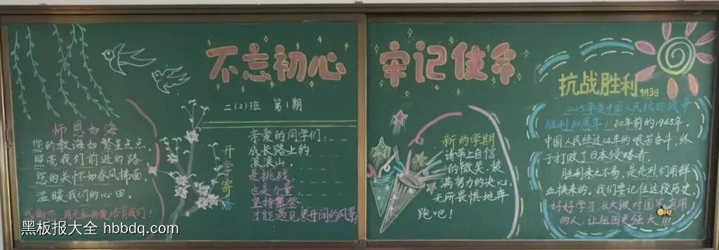 9.3抗战胜利80周年黑板报-第2张