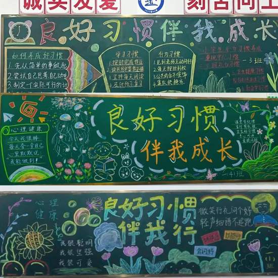 良好习惯，伴我成长主题黑板报