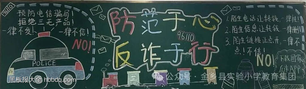 防范于心，诈骗于行主题黑板报-第2张