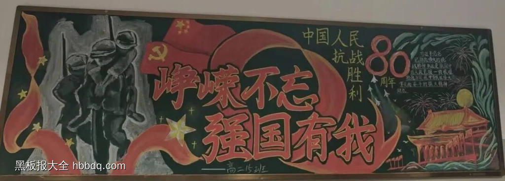 峥嵘不忘强国有我黑板报5张-第3张