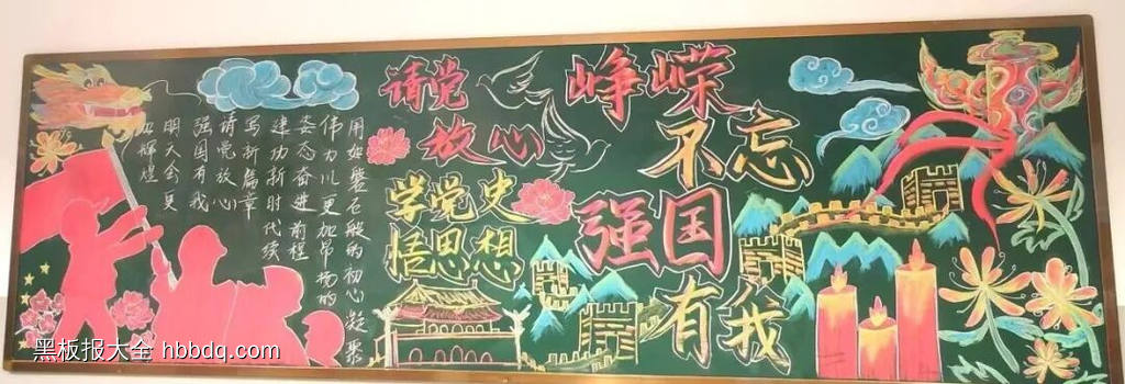 峥嵘不忘强国有我黑板报5张-第2张