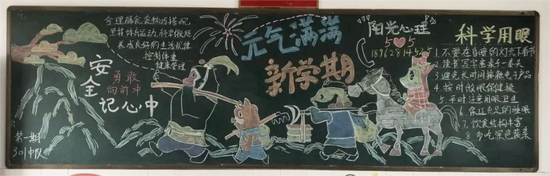 新学期元气满满黑板报