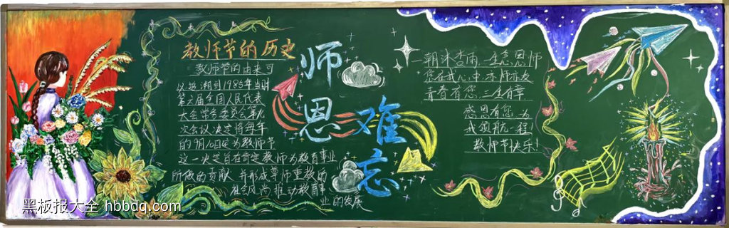 师泽如光，虽微致远黑板报-第3张