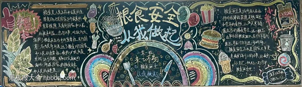 节约粮食，从我做起主题黑板报-第1张