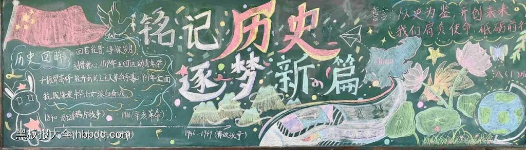 七年级铭记历史担使命黑板报13张-第5张