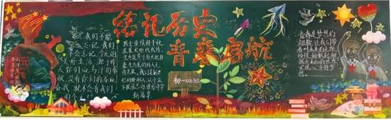 七年级铭记历史担使命黑板报13张