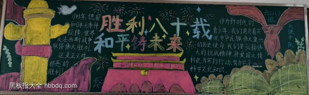 抗日战争胜利80周年黑板报3张-第3张