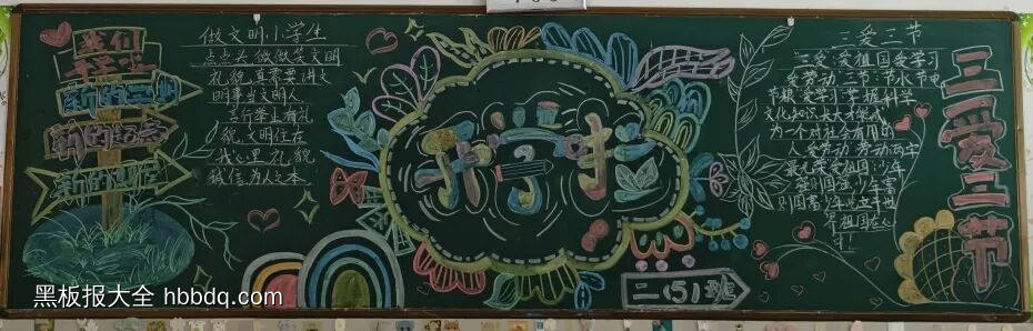 新学期新梦想黑板报粉笔画-第3张