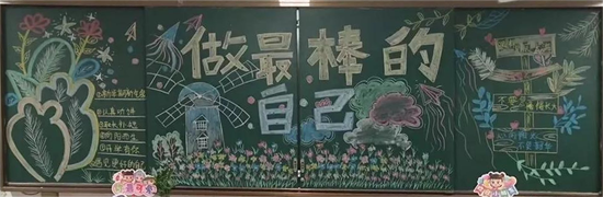 做最棒的自己班级文化黑板报