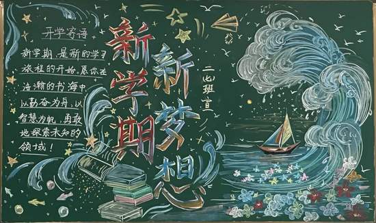 6张欢迎新同学，新学期方寸黑板报