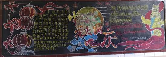 中秋国庆主题黑板报简单又漂亮2张