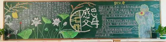 感恩父母主题黑板报