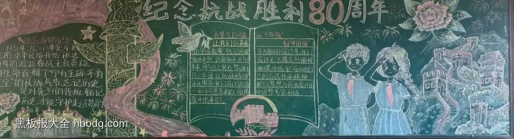 高中纪念抗战胜利80周年主题黑板报-第6张