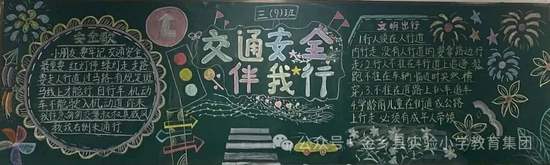 交通安全伴我行主题黑板报1张